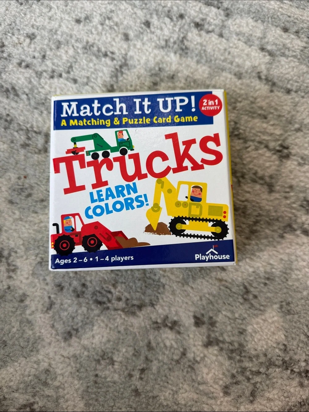 Trucks Match It Up! Learning Colors Card Game - Red & Yellow